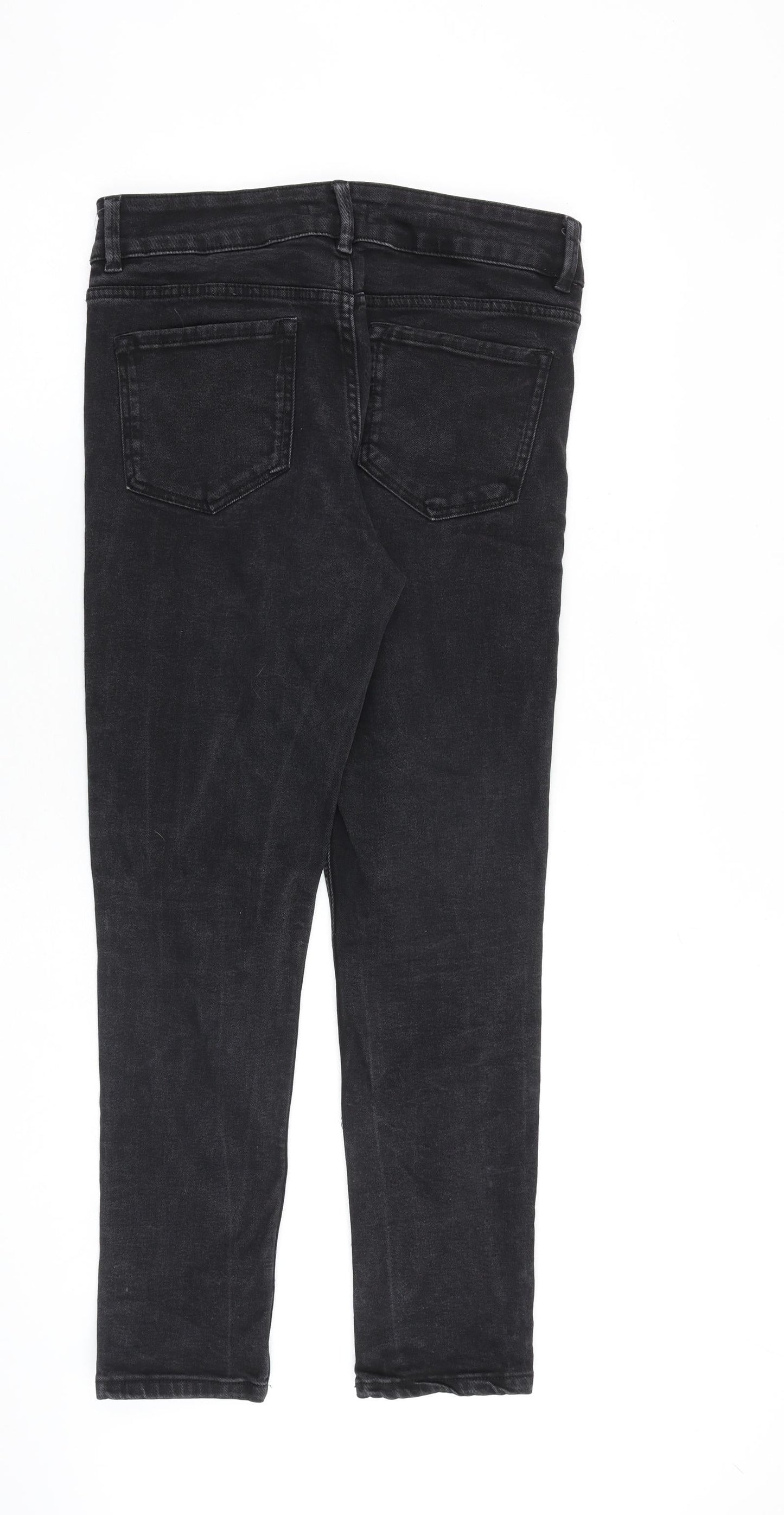 Womens UK Size 14 Sinsay Regular Fit Tapered Black Jeans