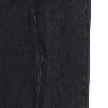 Womens UK Size 14 Sinsay Regular Fit Tapered Black Jeans