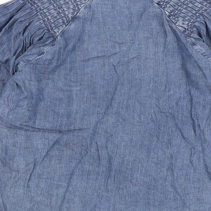 Womens UK Size 8 Marks and Spencer Blue Basic Blouse