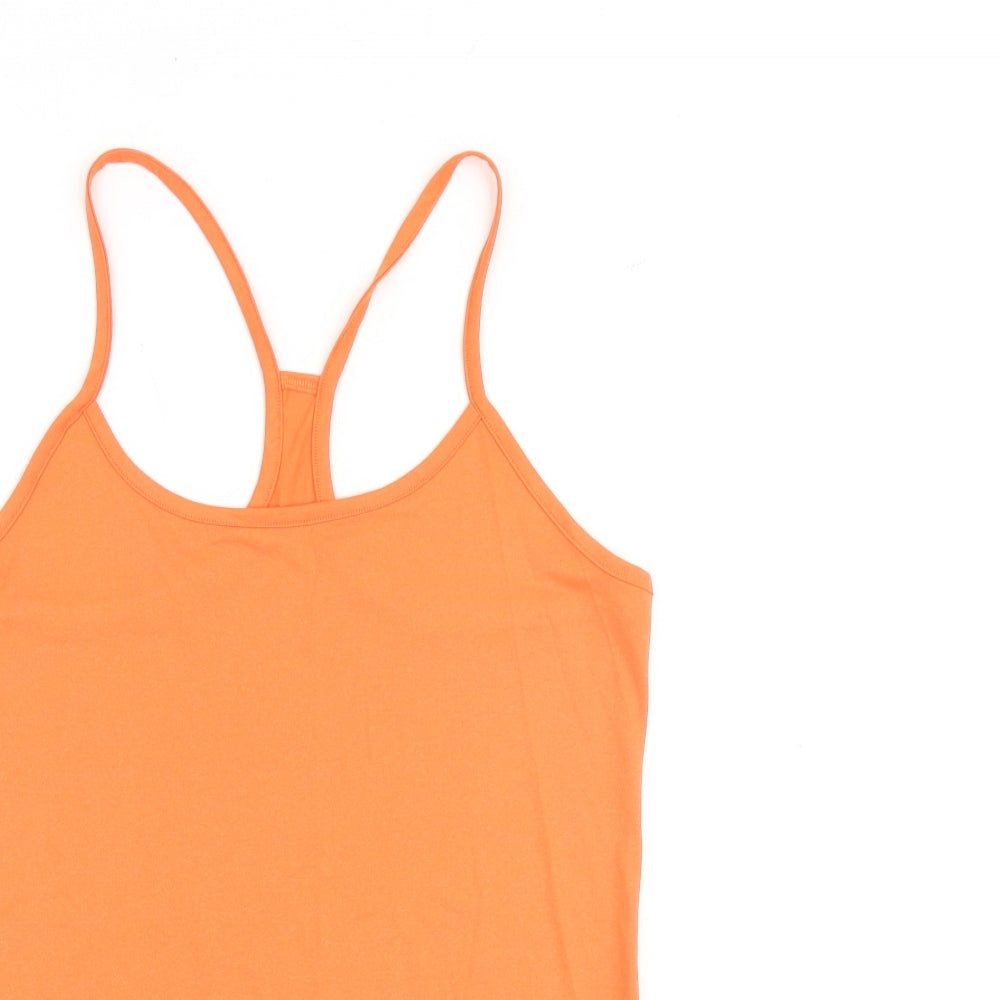 GOODMOVE Womens Orange Polyester Camisole Tank Size 12 Scoop Neck