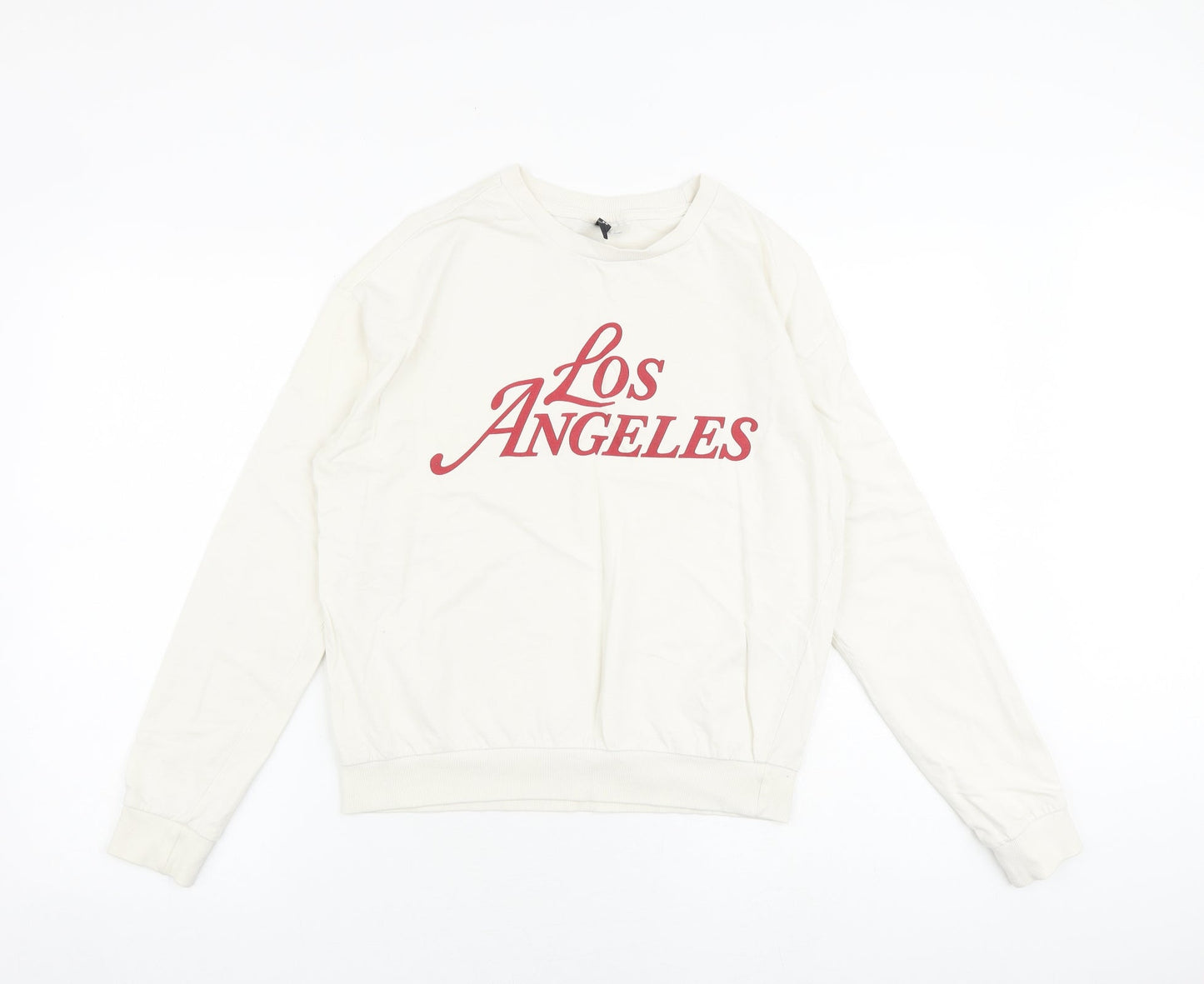 H&M Womens Ivory 100% Cotton Pullover Sweatshirt Size S Pullover - Los Angeles