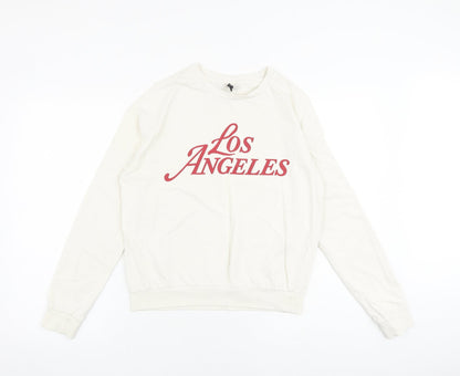 H&M Womens Ivory 100% Cotton Pullover Sweatshirt Size S Pullover - Los Angeles