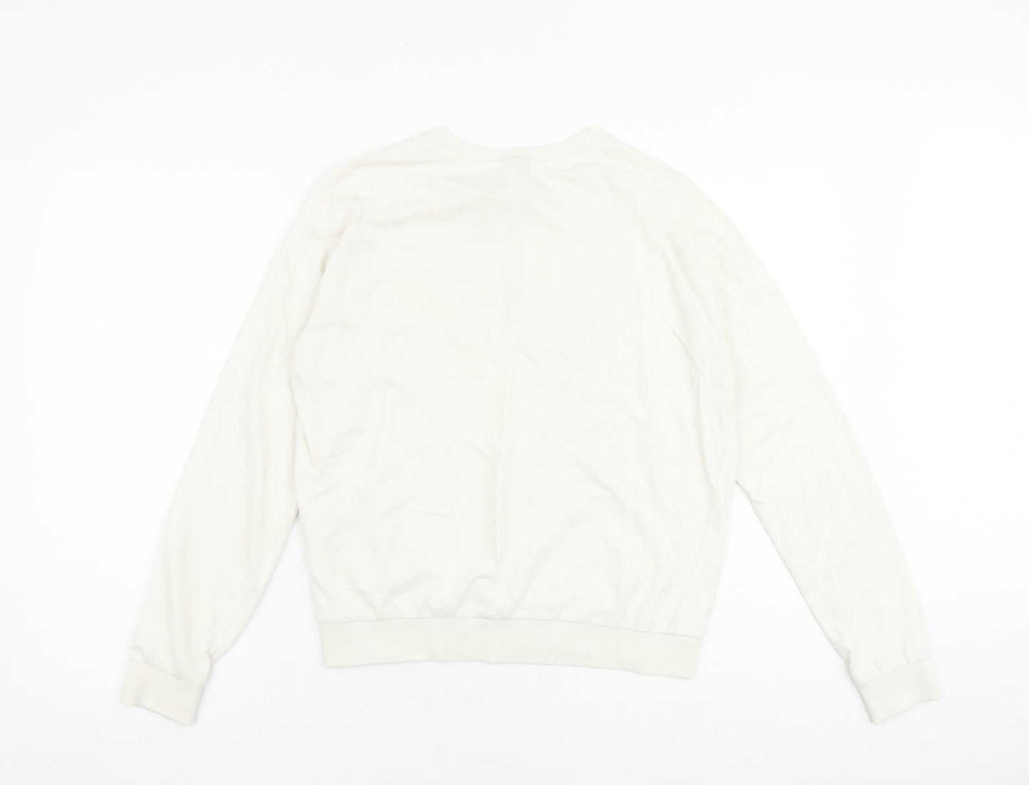 H&M Womens Ivory 100% Cotton Pullover Sweatshirt Size S Pullover - Los Angeles