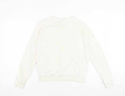 H&M Womens Ivory 100% Cotton Pullover Sweatshirt Size S Pullover - Los Angeles