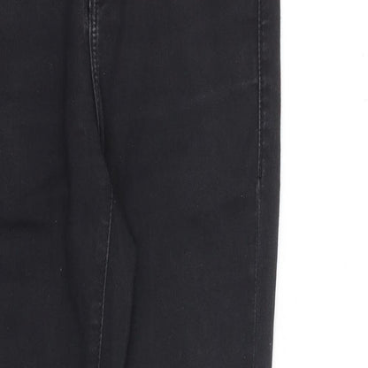 Topshop Womens Grey Cotton Skinny Jeans Size 28 in L32 in Regular Zip