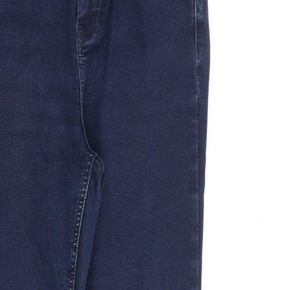Per Una Womens Blue Cotton Skinny Jeans Size 27 in L27 in Slim Zip