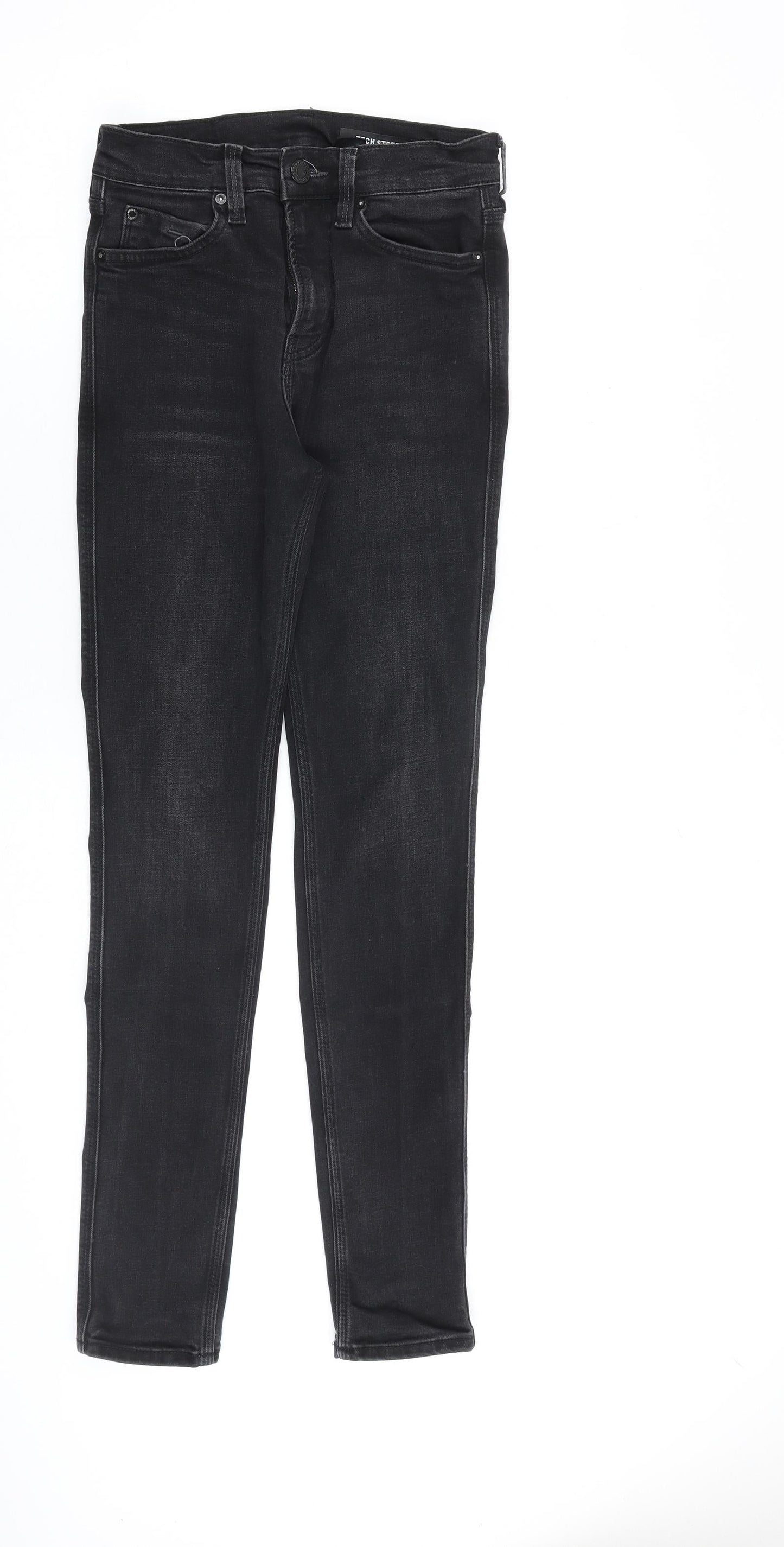 H&M Mens Black Cotton Skinny Jeans Size 28 in L31 in Slim Zip