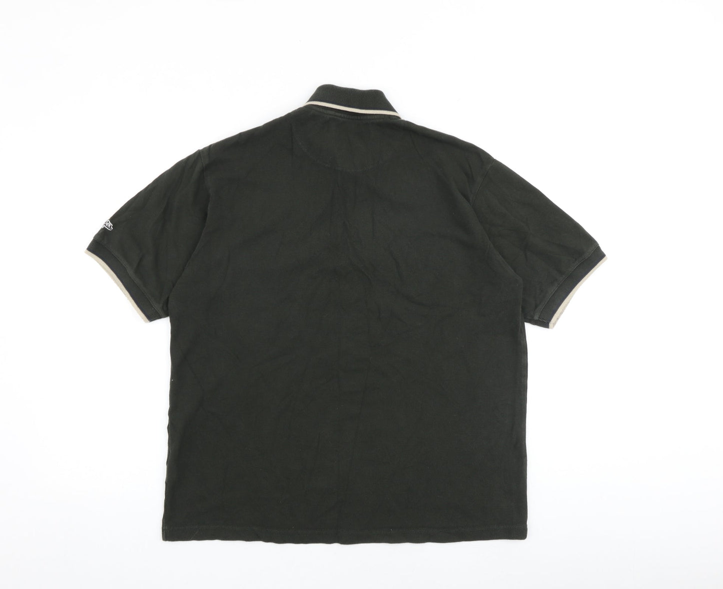 Lee Cooper Mens Green 100% Cotton Polo Size M Collared Button