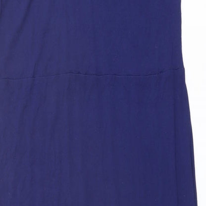 Bonmarché Womens Blue Viscose Shift Size 14 Round Neck Pullover