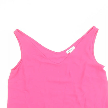 Womens UK Size 12 Warehouse Pink Basic Tank
