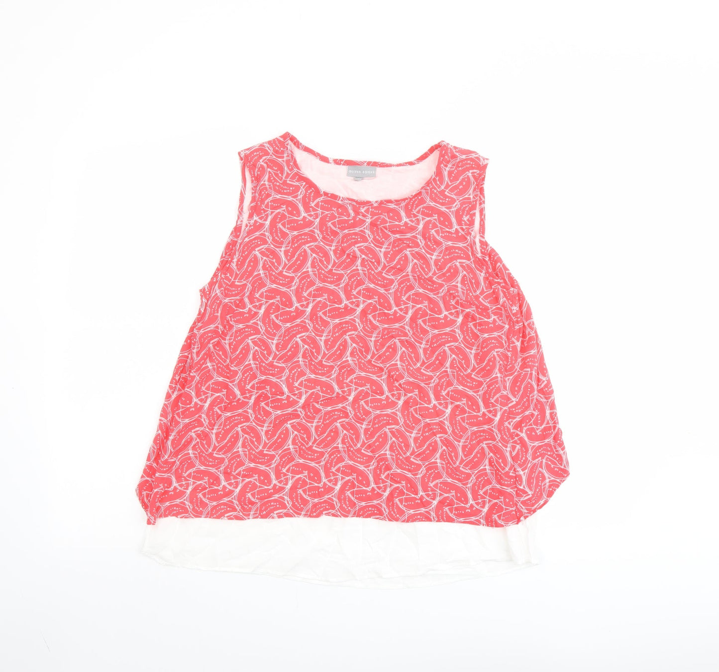 Womens UK Size 10 Oliver Bonas Pink Basic Tank