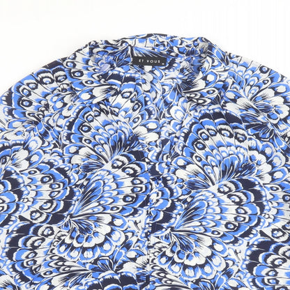 Womens UK Size 16 Et Vous Blue Basic Blouse