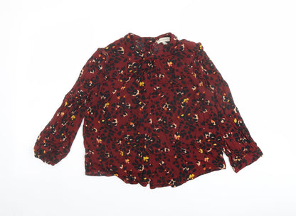Womens UK Size 12 Warehouse Red Basic Blouse