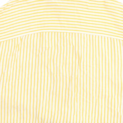 Womens UK Size 10 New Look Yellow Basic Button-Up