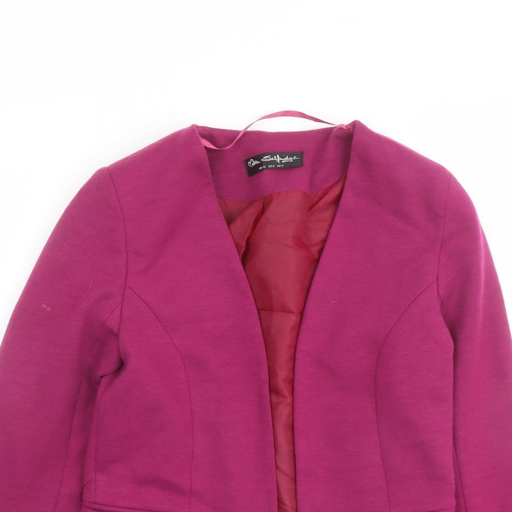 Womens UK Size 4 Miss Selfridge Purple Jacket
