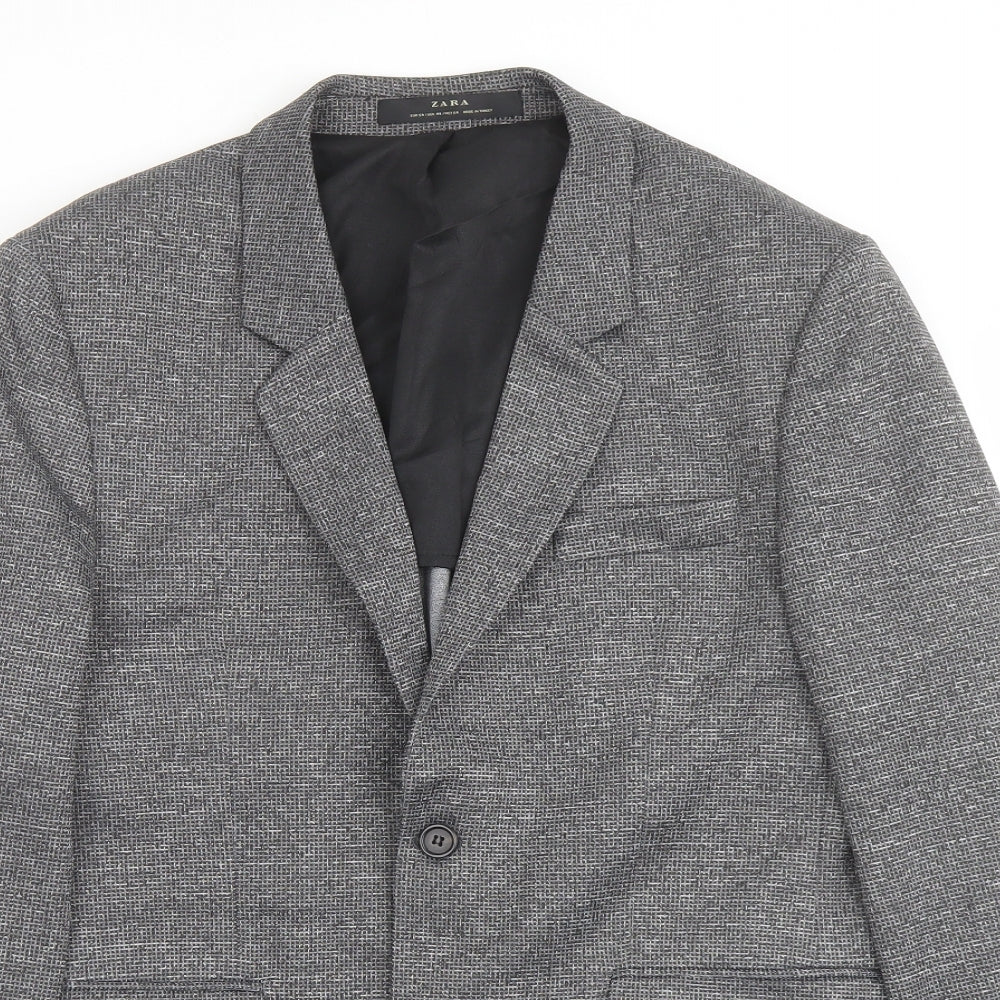 Mens UK Size 42 Zara Regular Grey Suit Jacket