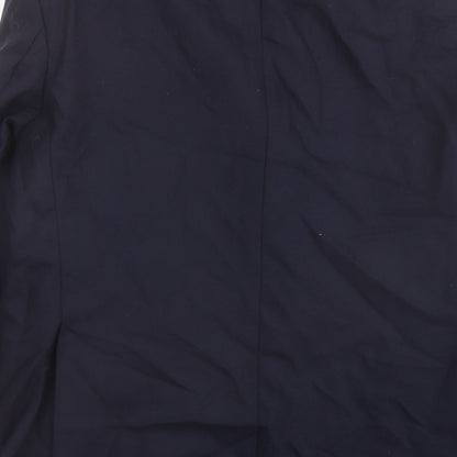 Mens UK Size 46 Alfred Brown Regular Blue Suit Jacket