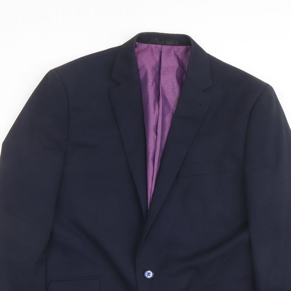 Mens UK Size 40 Greenwoods Regular Blue Suit Jacket