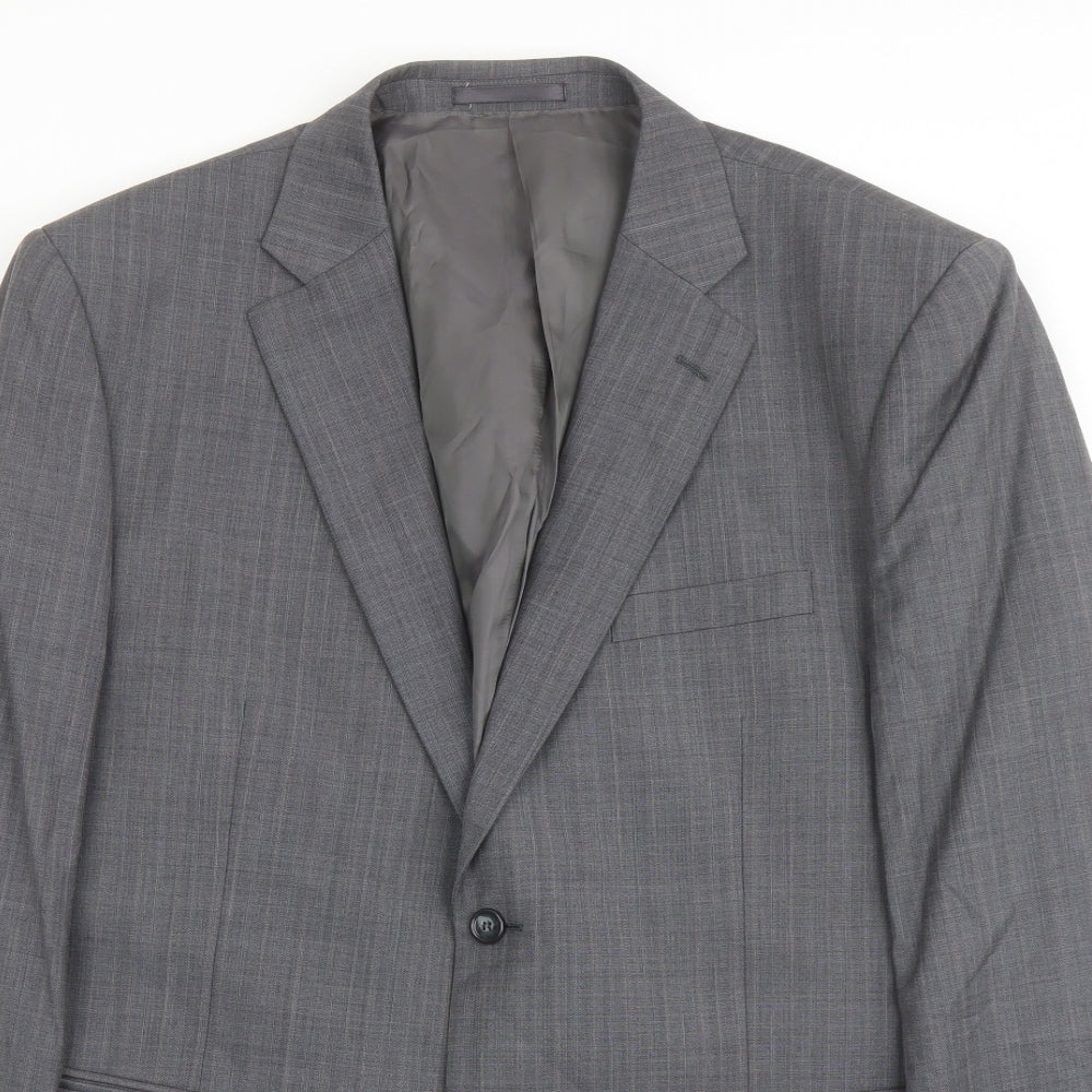 Mens UK Size 46 Brook Taverner Regular Grey Suit Jacket