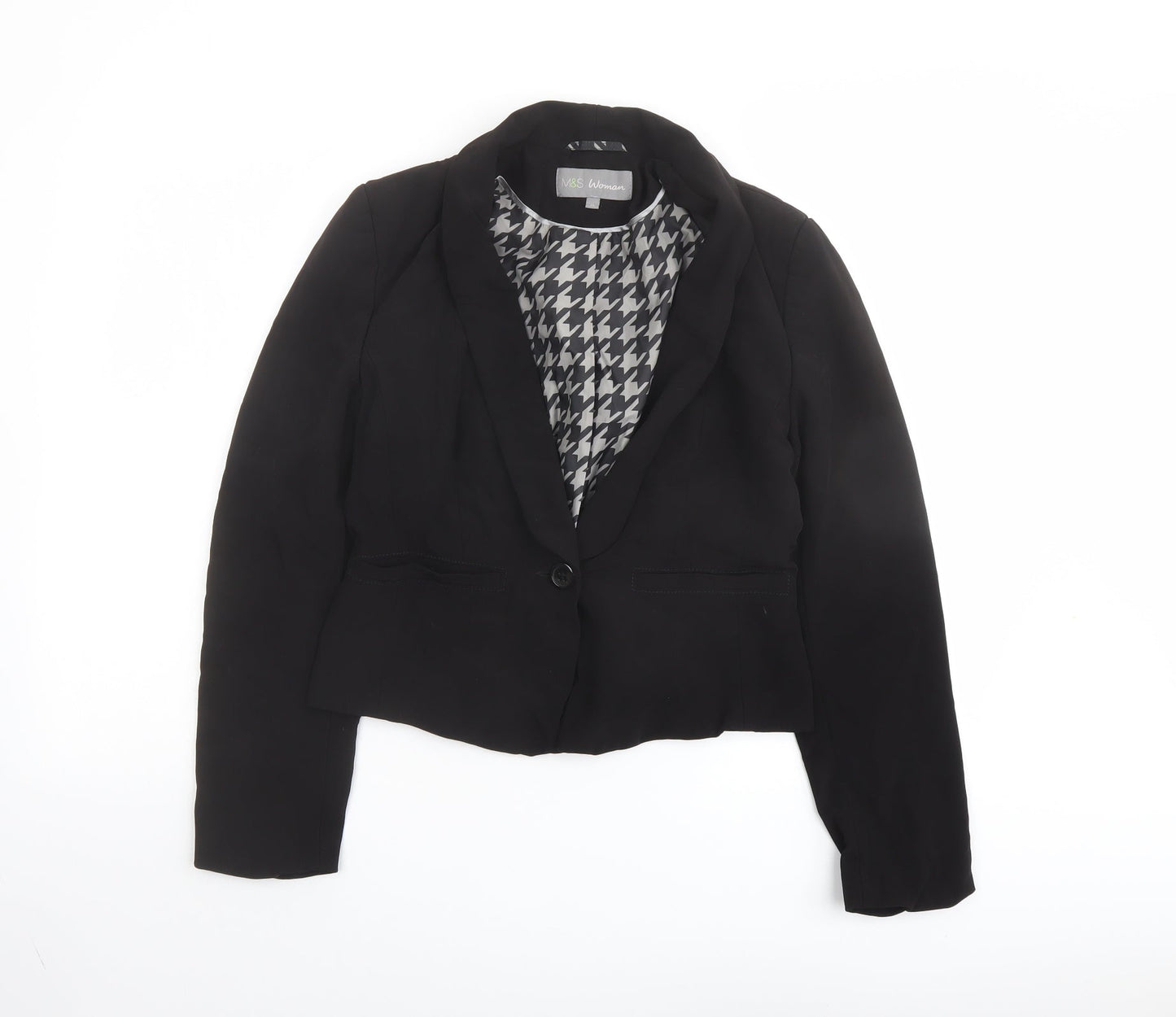 Womens UK Size 10 Marks and Spencer Black Jacket