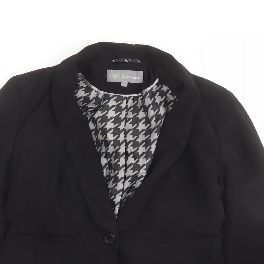 Womens UK Size 10 Marks and Spencer Black Jacket