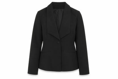 4th & Reckless Womens Black Polyester Jacket Blazer Size 14