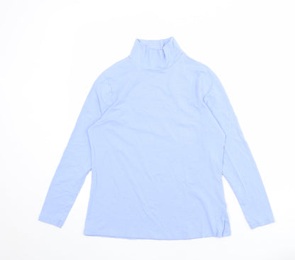 Womens UK Size 14 Marks and Spencer Blue Basic T-Shirt