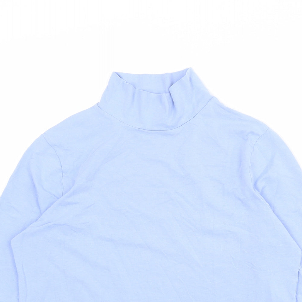 Womens UK Size 14 Marks and Spencer Blue Basic T-Shirt