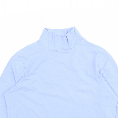 Womens UK Size 14 Marks and Spencer Blue Basic T-Shirt