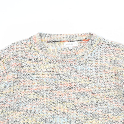 Apricot Womens Multicoloured Round Neck Acrylic Pullover Jumper Size 10
