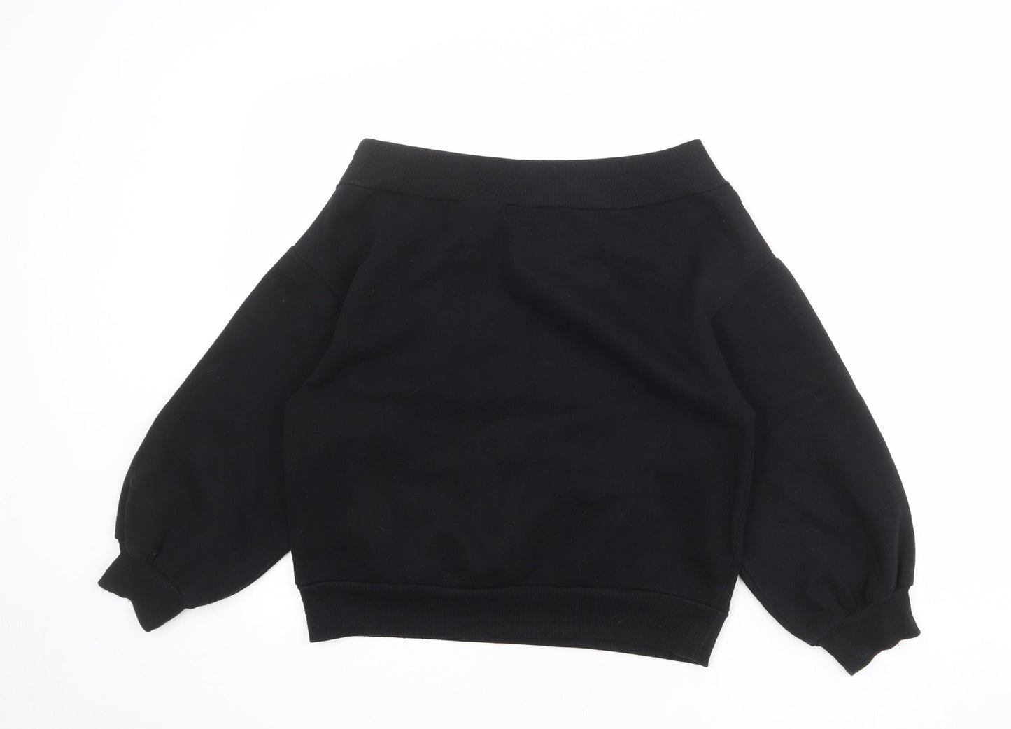H&M Womens Black Cotton Pullover Sweatshirt Size M Pullover