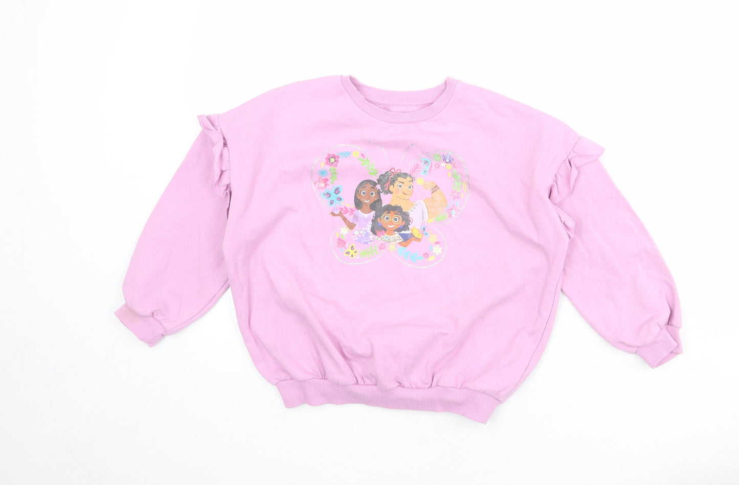 Encanto Girls Purple Cotton Pullover Sweatshirt Size 8 Years Pullover