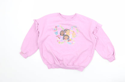Encanto Girls Purple Cotton Pullover Sweatshirt Size 8 Years Pullover