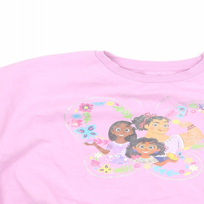 Encanto Girls Purple Cotton Pullover Sweatshirt Size 8 Years Pullover