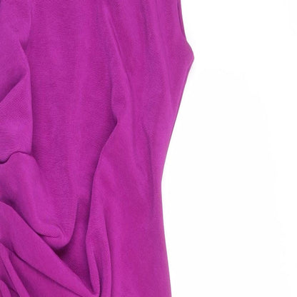 Diva Womens Purple Viscose Bodycon Size M Round Neck Zip