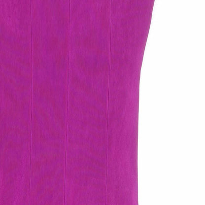 Diva Womens Purple Viscose Bodycon Size M Round Neck Zip