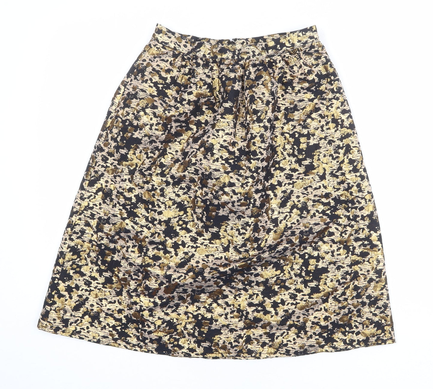 Miss Selfridge Womens Multicoloured Geometric Polyester A-Line Skirt Size 6 Zip