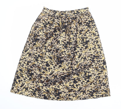 Miss Selfridge Womens Multicoloured Geometric Polyester A-Line Skirt Size 6 Zip