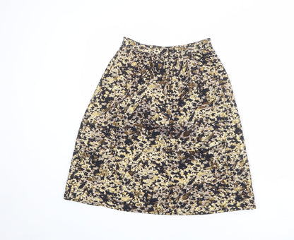 Miss Selfridge Womens Multicoloured Geometric Polyester A-Line Skirt Size 6 Zip