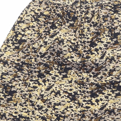 Miss Selfridge Womens Multicoloured Geometric Polyester A-Line Skirt Size 6 Zip