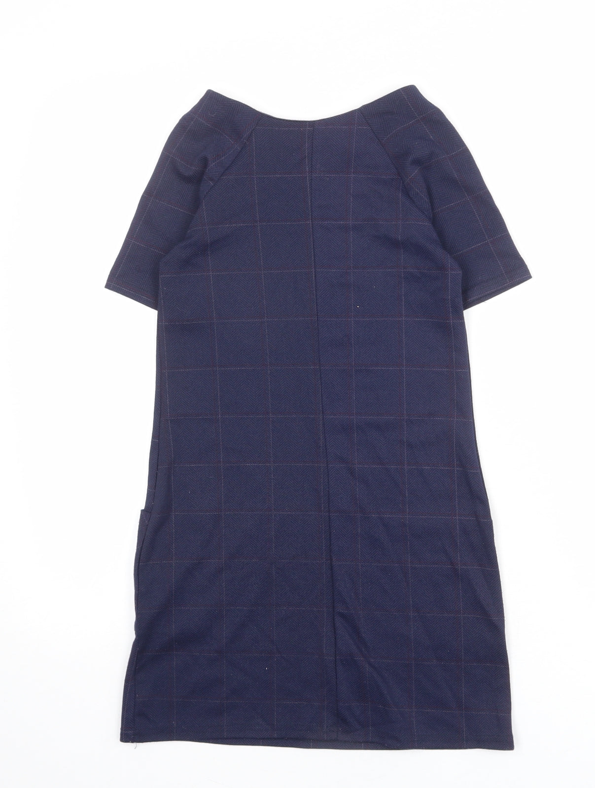 Innocence Girls Blue Geometric Polyester Shift Size 9 Years Round Neck Pullover