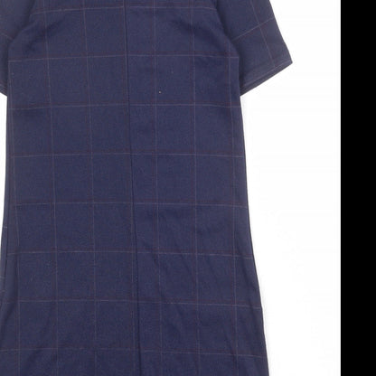 Innocence Girls Blue Geometric Polyester Shift Size 9 Years Round Neck Pullover