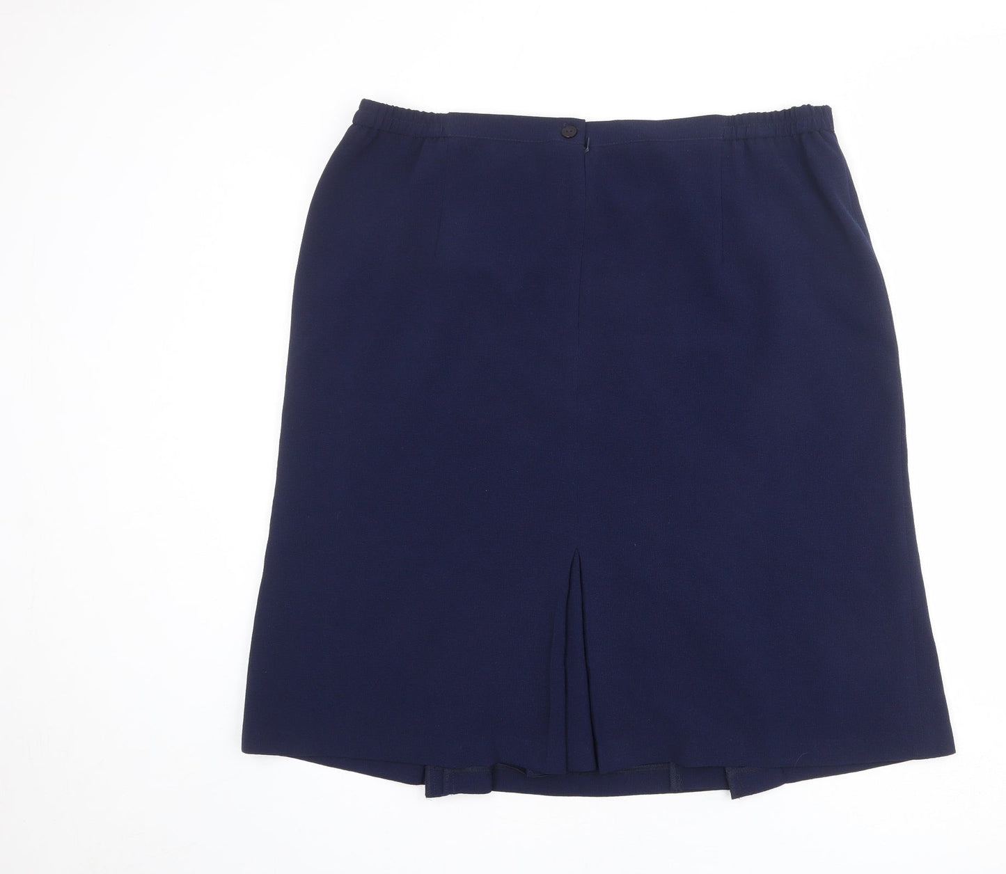 Hudson & Onslow Womens Blue Polyester A-Line Skirt Size 20 Zip