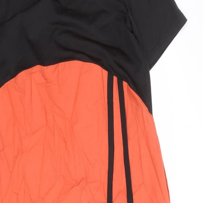 FLORYDAY Womens Orange Polyester T-Shirt Dress Size M Round Neck Pullover