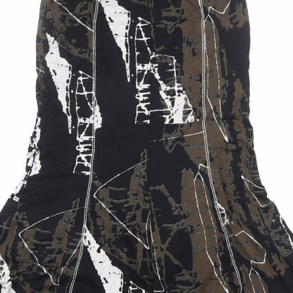 Chianti Womens Multicoloured Geometric Viscose Swing Skirt Size 10