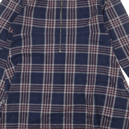 Phase Eight Womens Multicoloured Plaid Polyester A-Line Size 12 Round Neck Zip