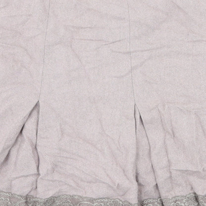 Monsoon Womens Pink Viscose Pleated Skirt Size 34 in Zip