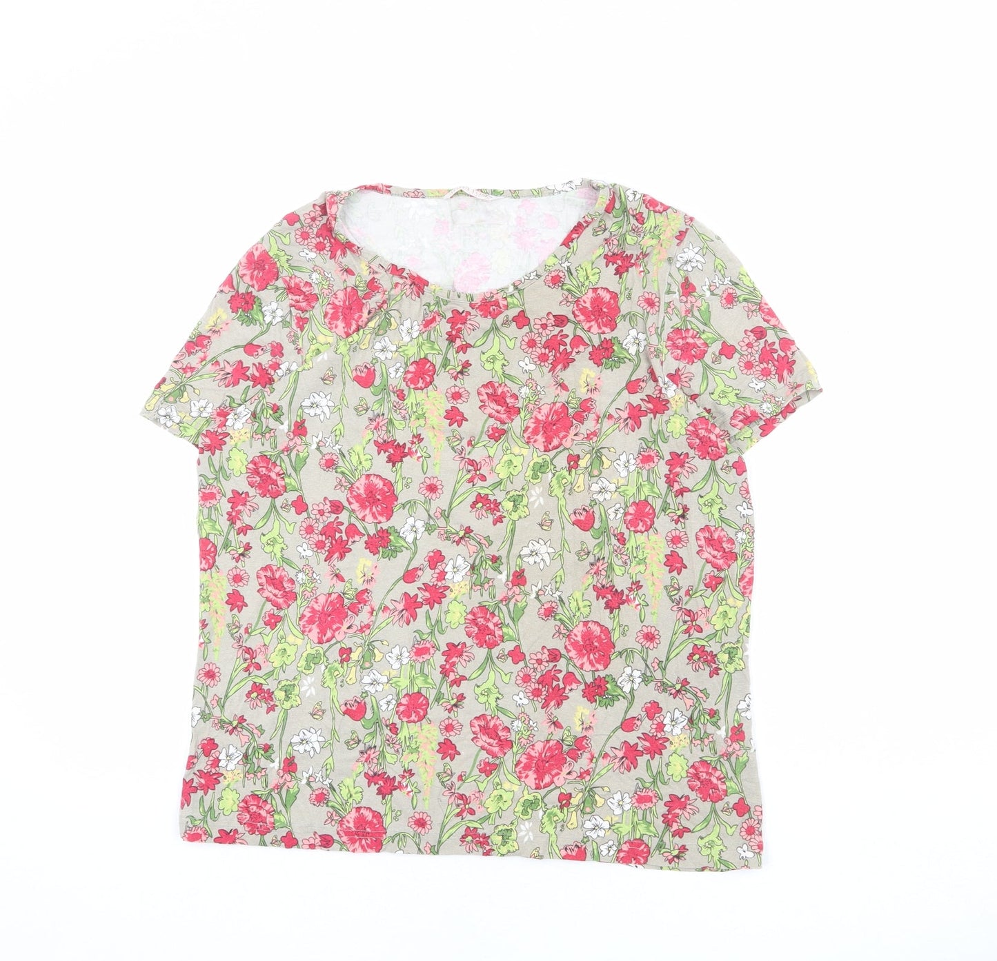 Womens UK Size M Anna Rose Beige Basic Blouse