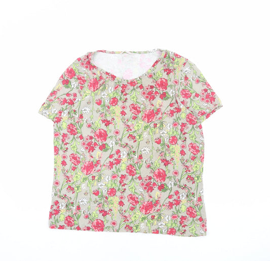 Womens UK Size M Anna Rose Beige Basic Blouse