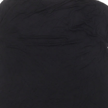 Womens UK Size M Zara Black Basic T-Shirt
